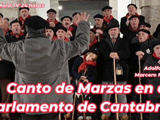 Adolfo Diaz marcero mayor en el Canto de Marzas del Parlamento de Cantabria (+ video)